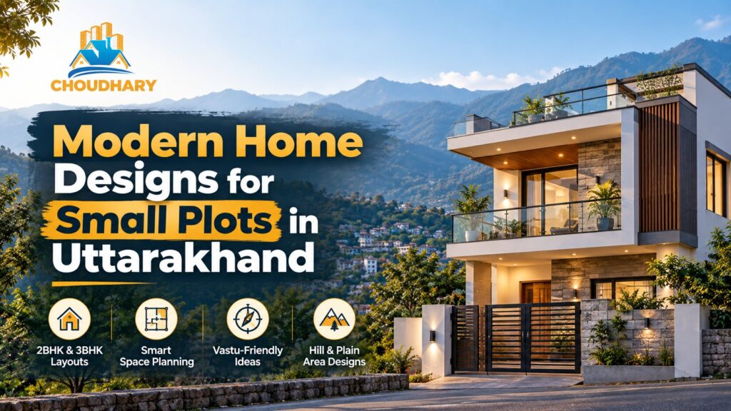 Top 10 Modern Home Designs for Small Plots in Uttarakhand (Indian Layouts +Vastu Tips)