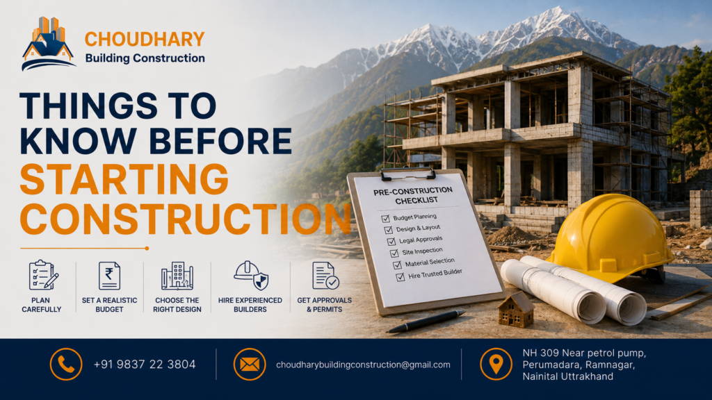 Things to know before starting construction