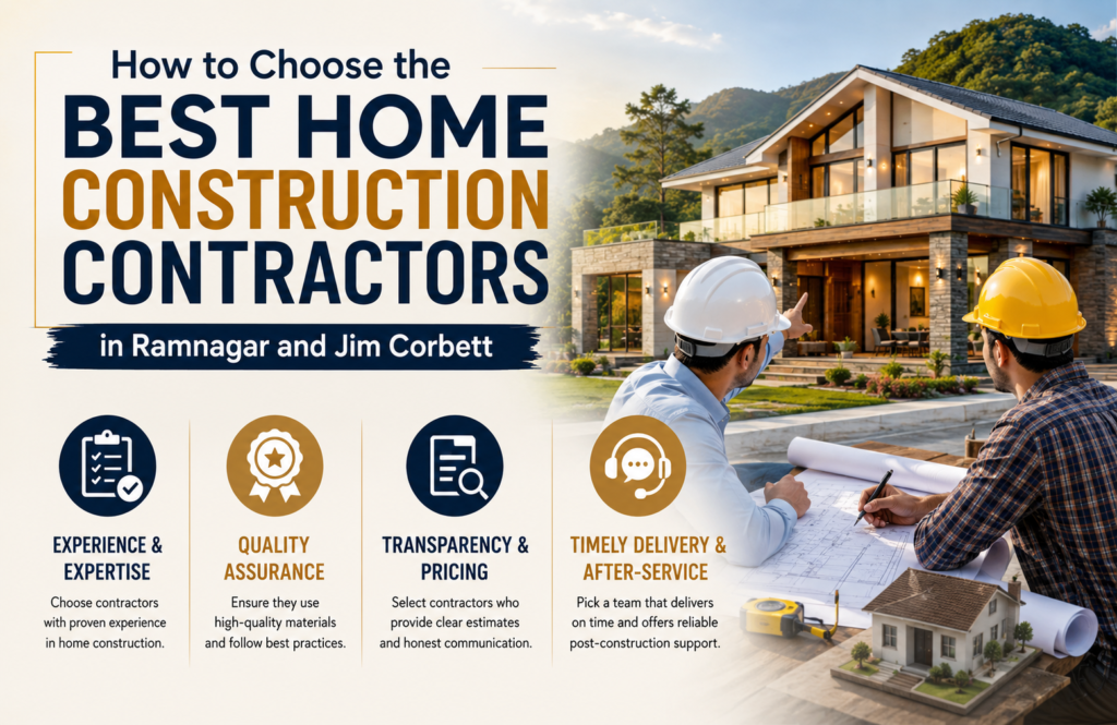 How to Choose the Best Home Construction Contractors in Ramnagar and Jim Corbett for residential and luxury home projects
