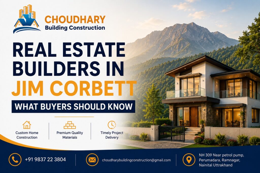 Real Estate Builders in Jim Corbett: What Buyers Should Know
