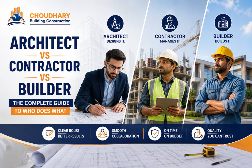Architect vs Contractor vs Builder: The Complete Guide to Who Does What