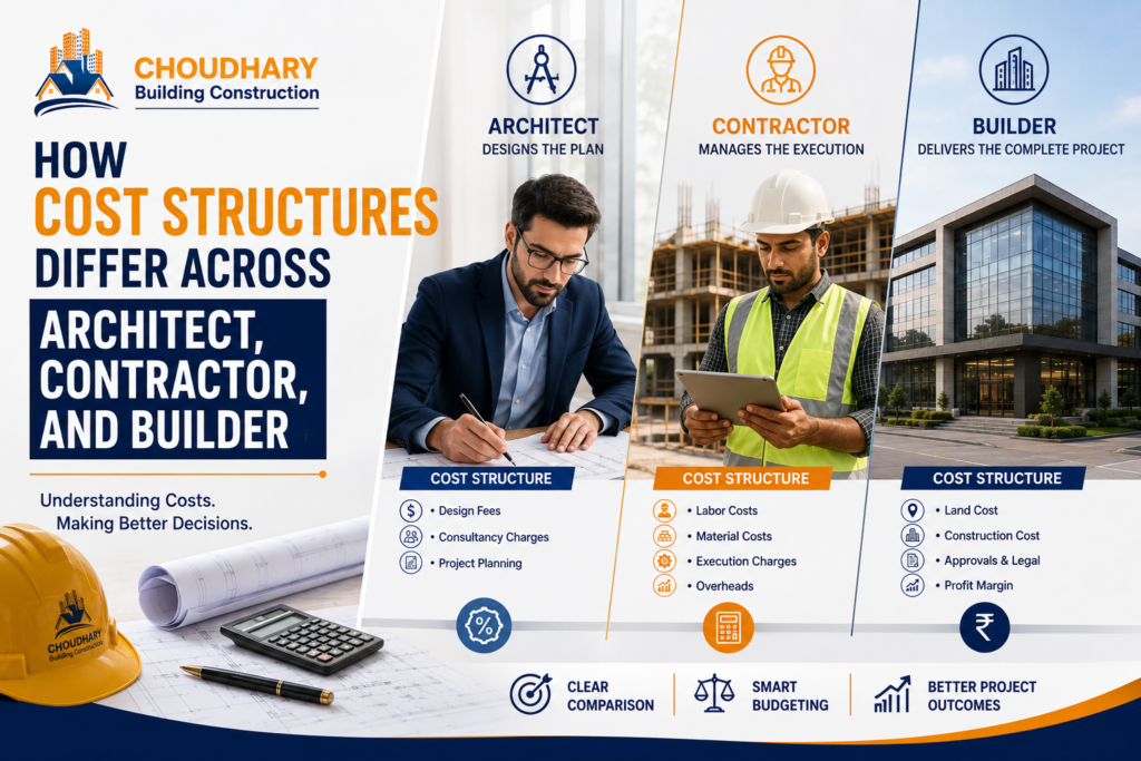 architect vs contractor vs builder