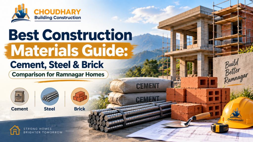 Best Construction Materials Guide: Cement, Steel & Brick Comparison for Ramnagar Homes