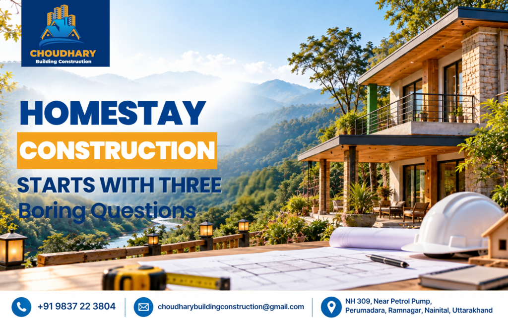 Homestay Construction Near Jim Corbett